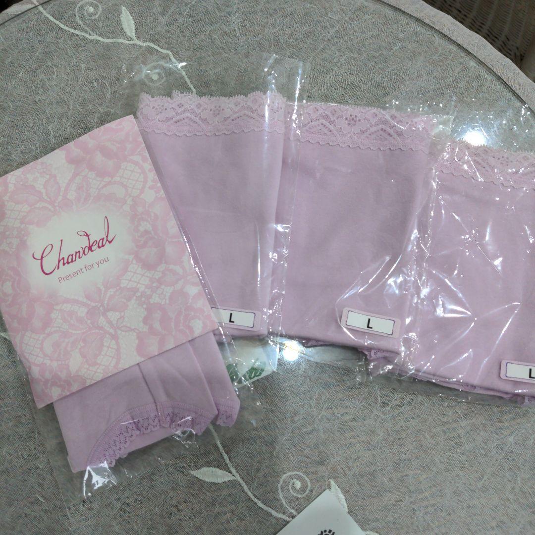 Chandeal 薄紫 Lサイズ ショーツ 4枚セット