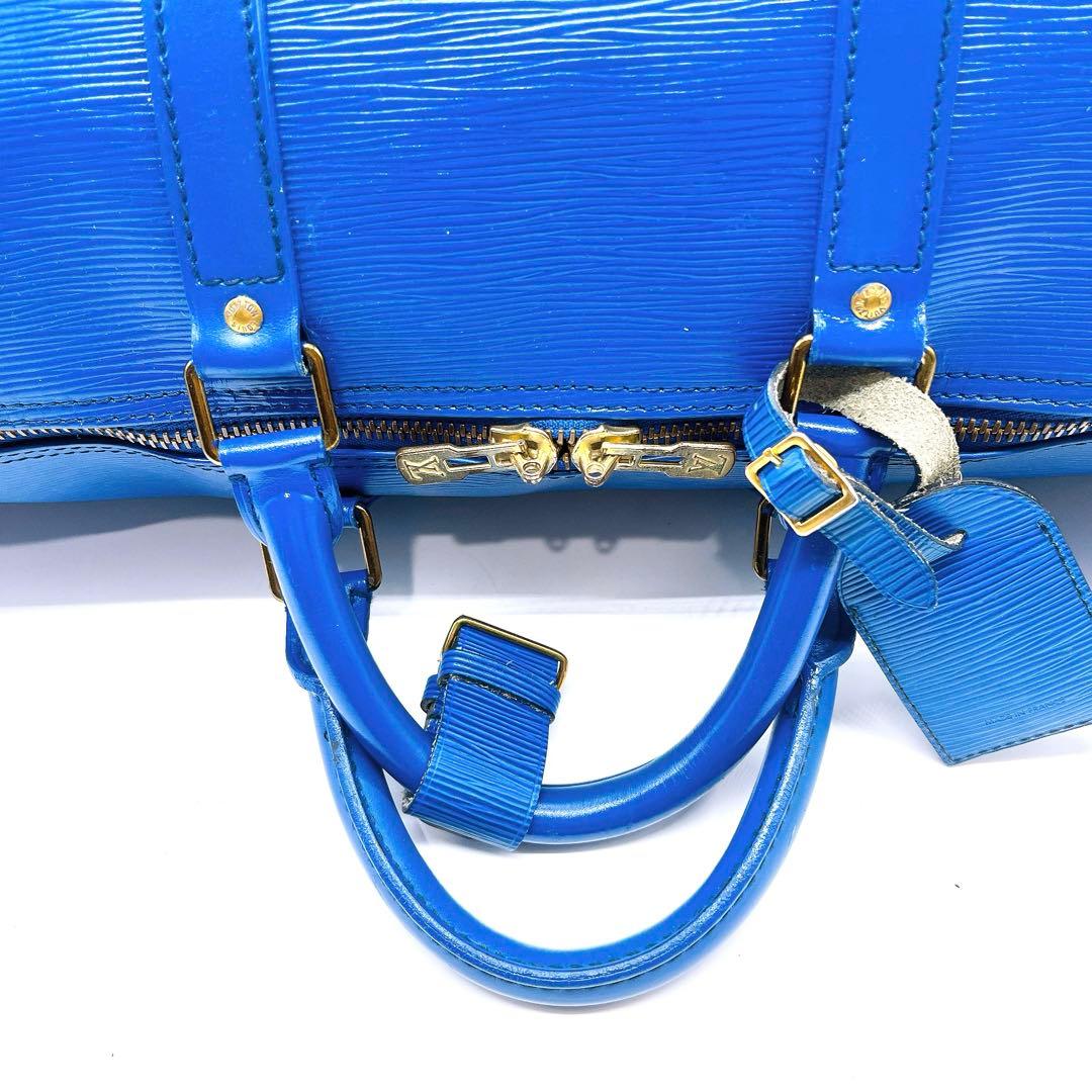 美品 LOUIS VUITTON エピ キーポル50 ボストンバッグ 青 - メルカリ