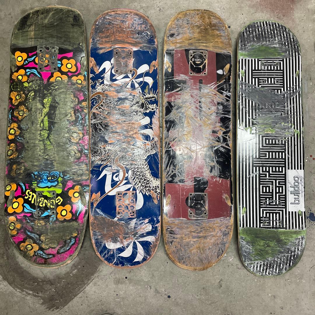 廃棄デッキ スケートボード 4枚組 - メルカリ