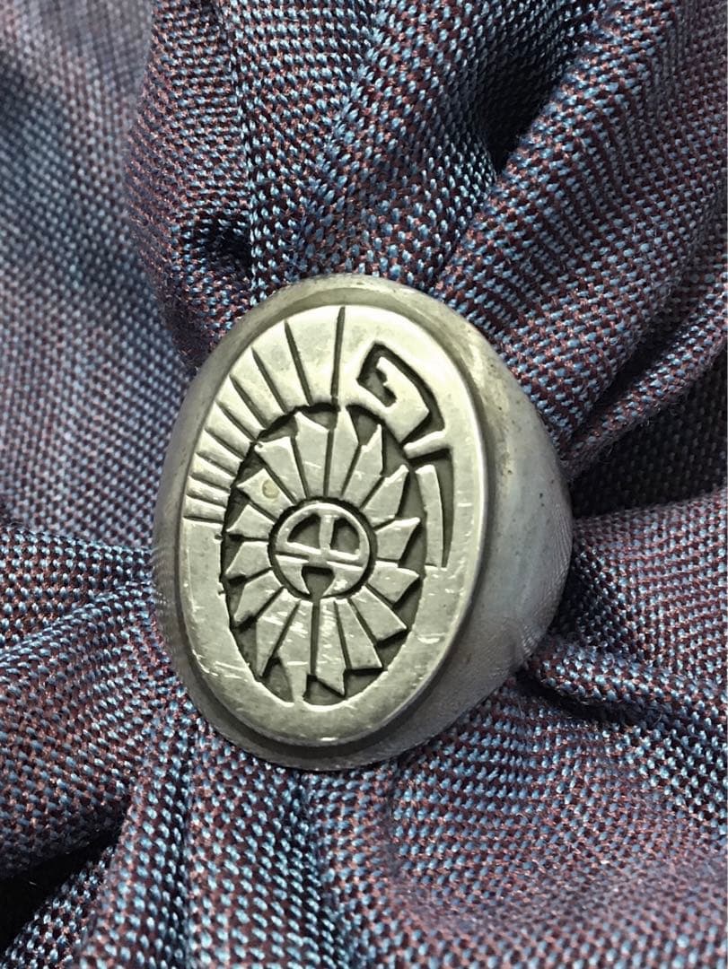 インディアンジュエリー　ナバホ　リング　サンフェイス　スターリングシルバー インディアンジュエリー リング サンフェイス シルバー925 ホール