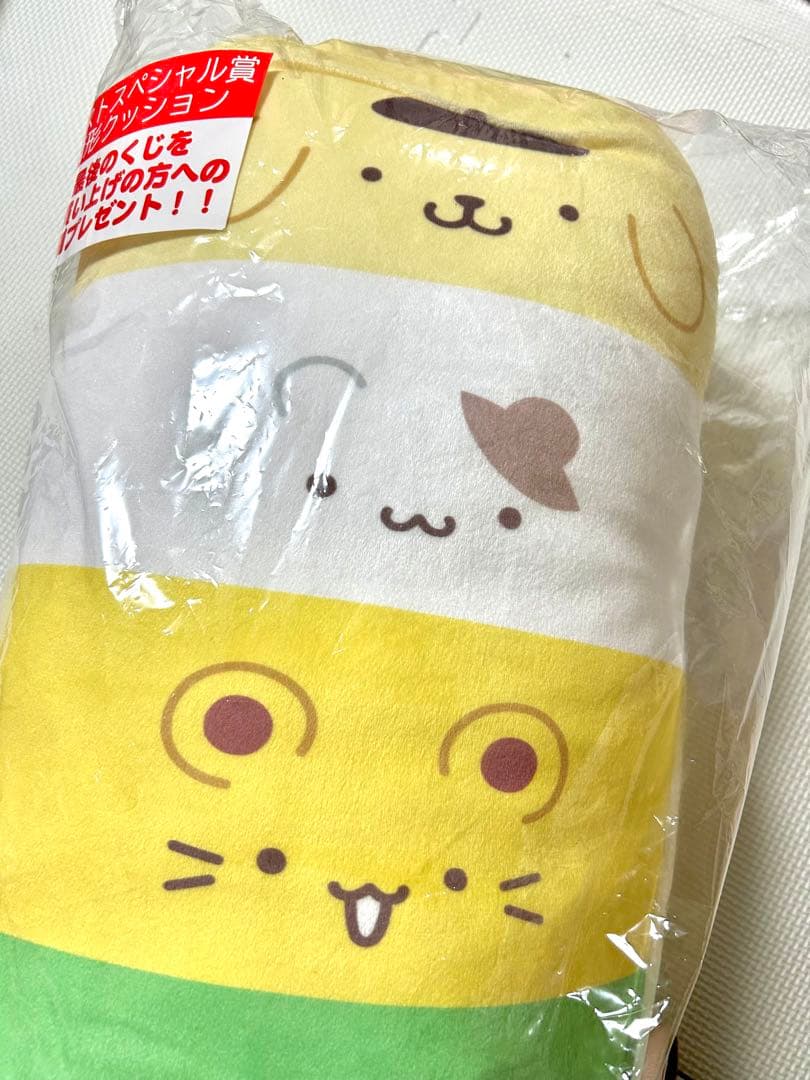 ポムポムプリン当りくじ ラストスペシャル賞 筒形クッション サンリオ