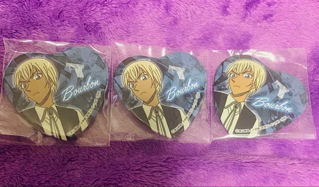 名探偵コナン 安室透 ハート 缶バッジ - メルカリ