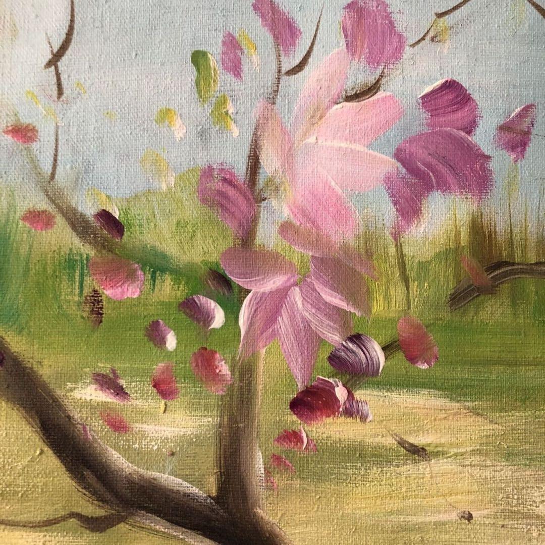 周春芽 桃花 図 純手描き 油画 中国現代絵画 約100×70cm 未表装 - メルカリ