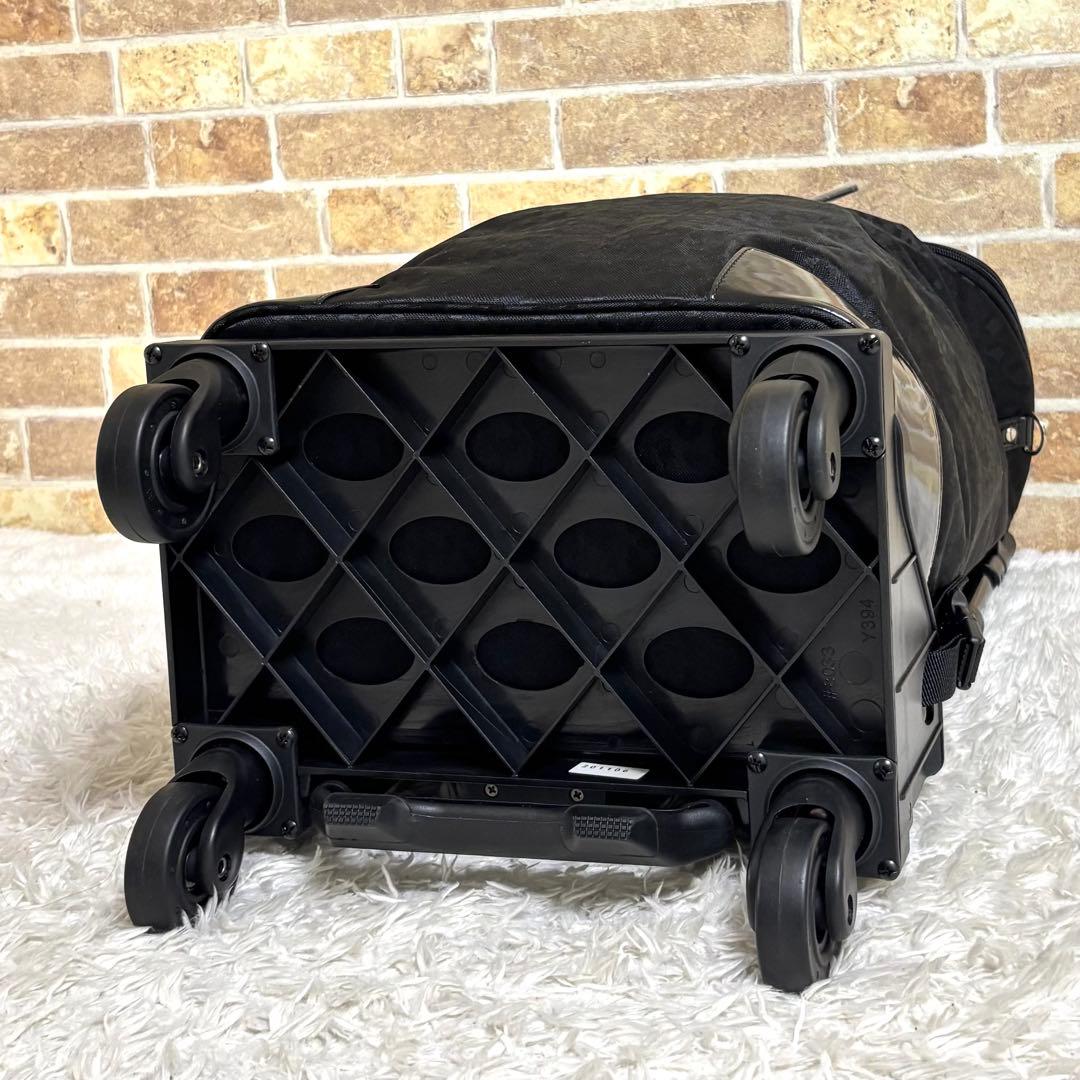 未使用】 SWANY スワニー キャリーバッグ 4輪 レオパード 座面付き