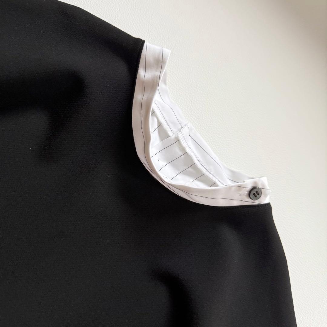 美品✨2023AW エンフォルド ダブルクロス コンビプルオーバーシャツ38