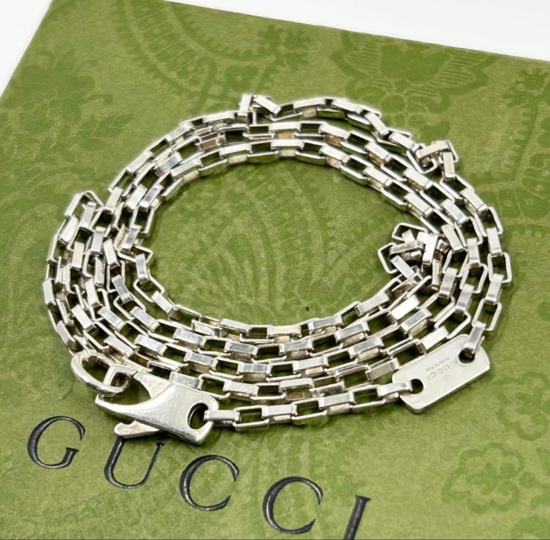美品✨　グッチ　GUCCI　ネックレス　ベネチアン　50cm　シルバー　925