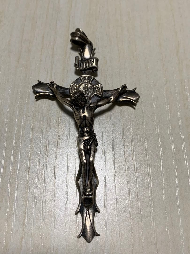 特大　ロザリオ　ペンダントトップ　silver