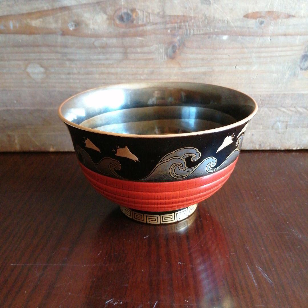 木製漆器 金蒔絵波千鳥文菓子鉢 14.5cm - メルカリ