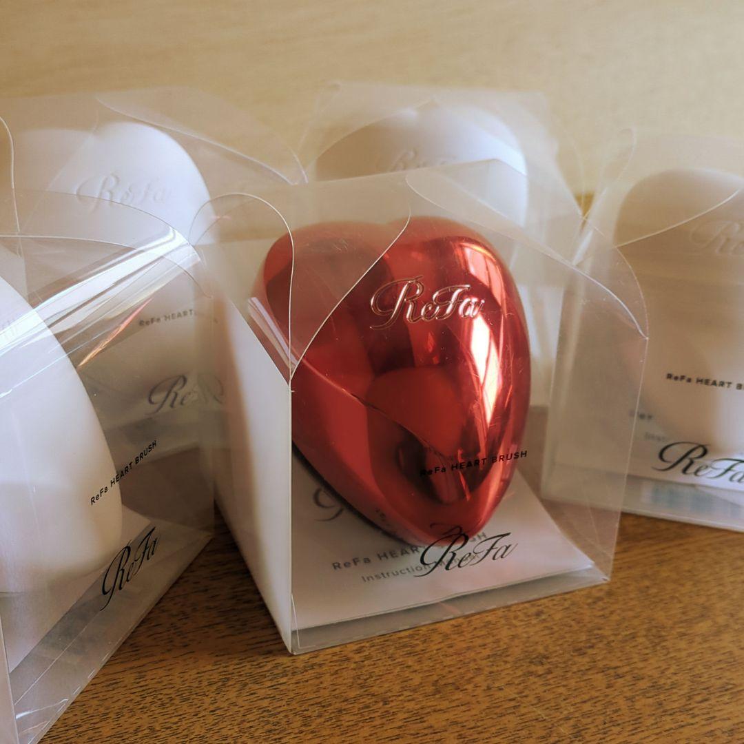 Refa リファ ハート ブラシ シャインレッド1個&マットホワイト4個