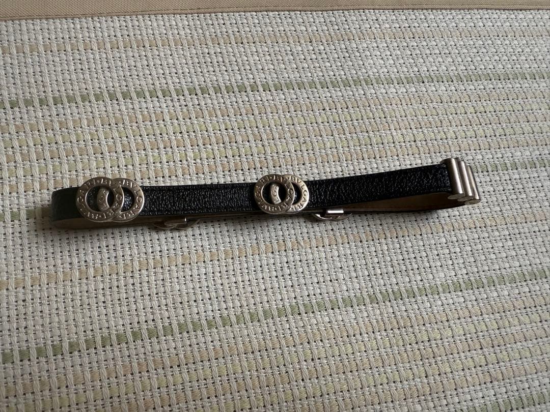 【値下げ中】ブルガリ　黒のレザーブレスレット