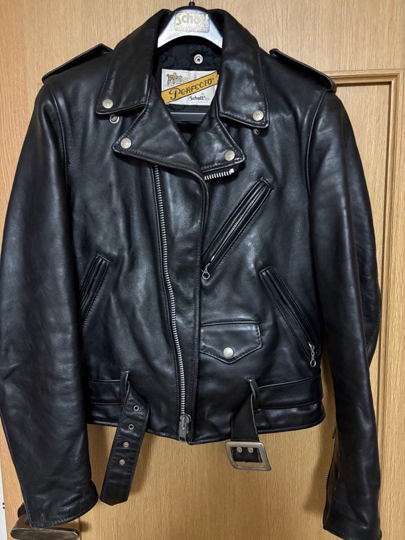 【値下げしました！】schott ショット　レザーライダースジャケット　ダブル