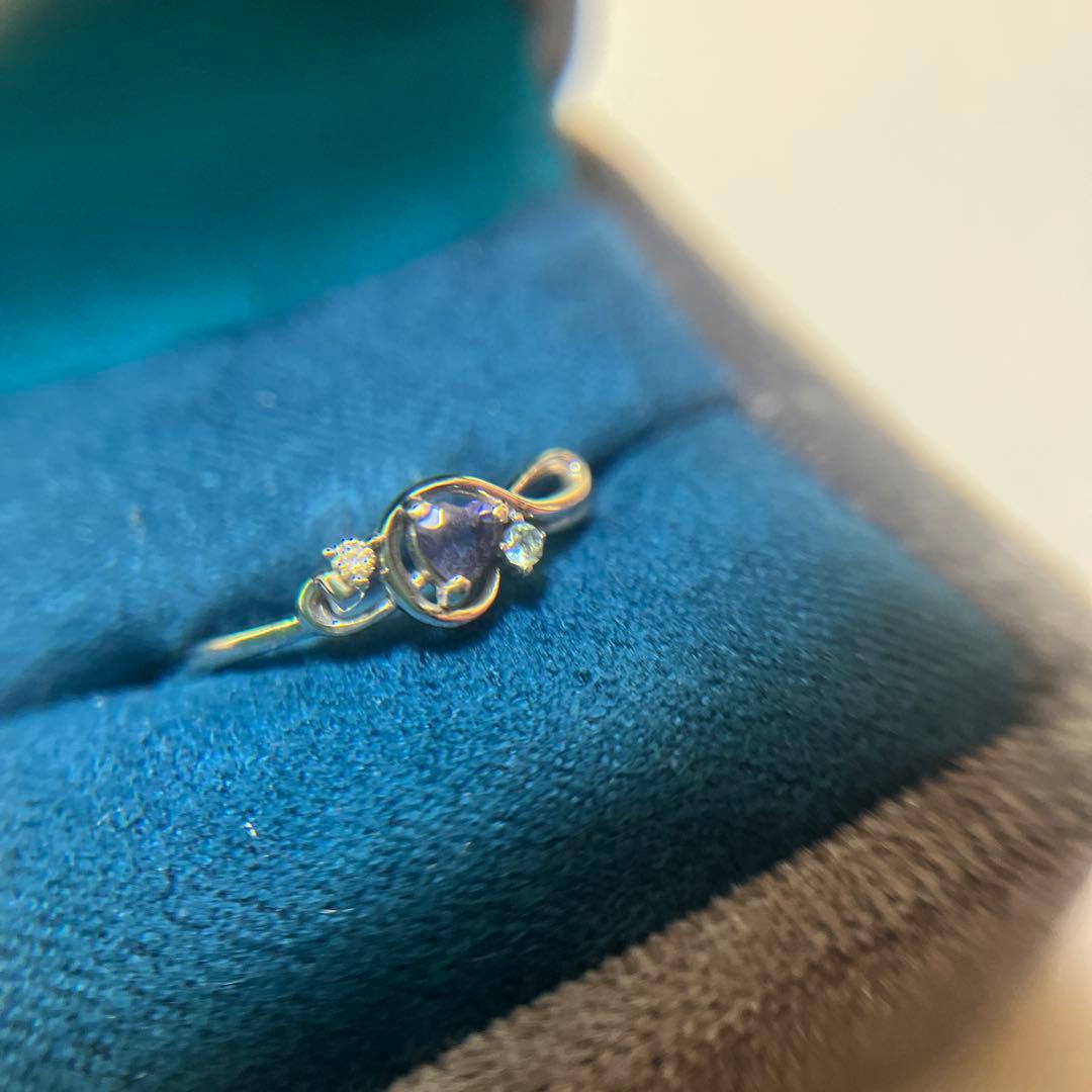 ル*ナ様 K10WGアイオライトハートモチーフリング - メルカリ