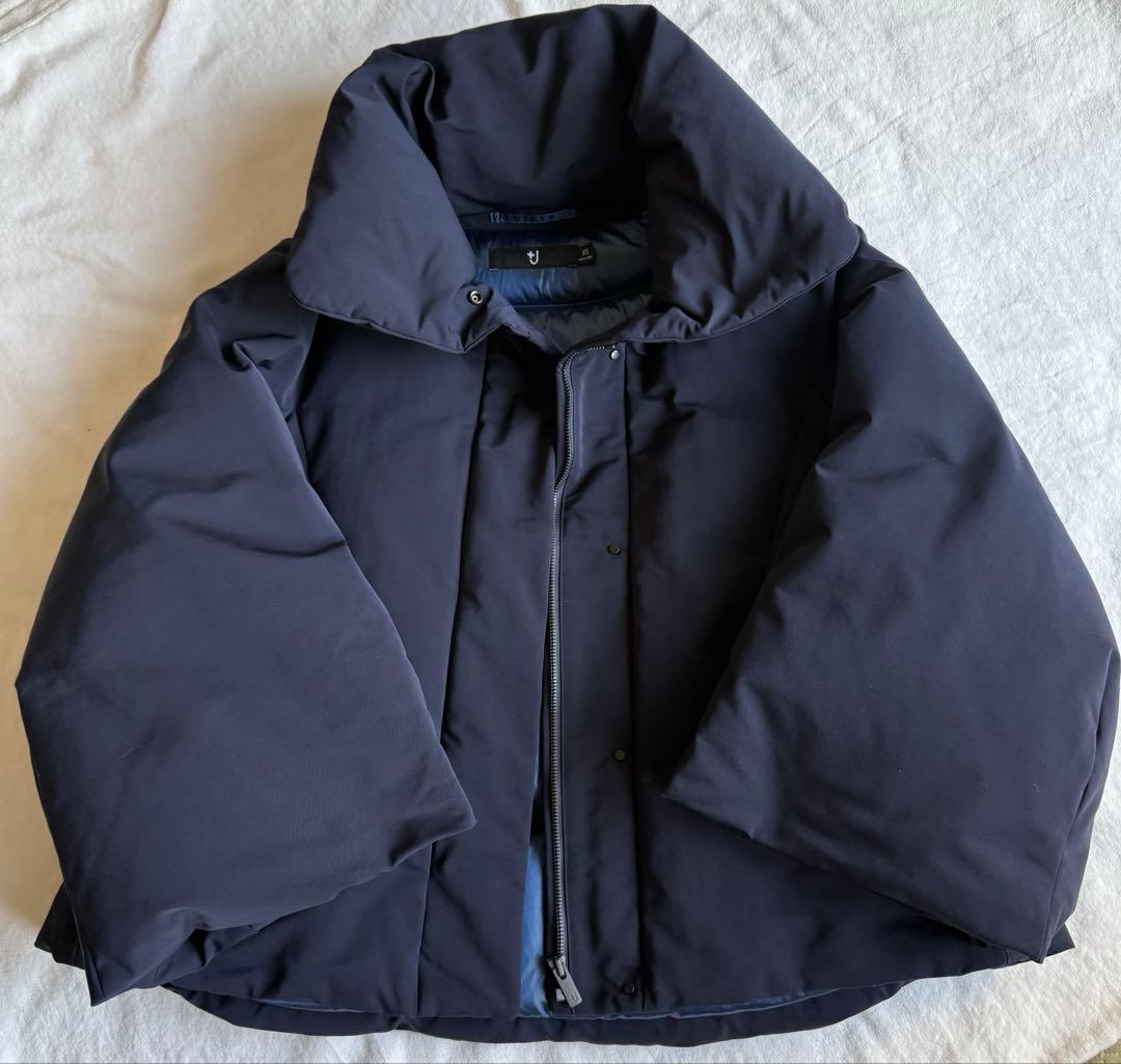 美品+J UNIQLO ユニクロ ハイブリッドダウンジャケット XS ネイビー