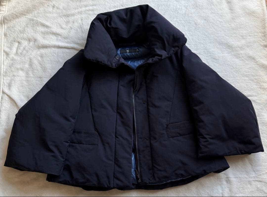 美品+J UNIQLO ユニクロ ハイブリッドダウンジャケット XS ネイビー