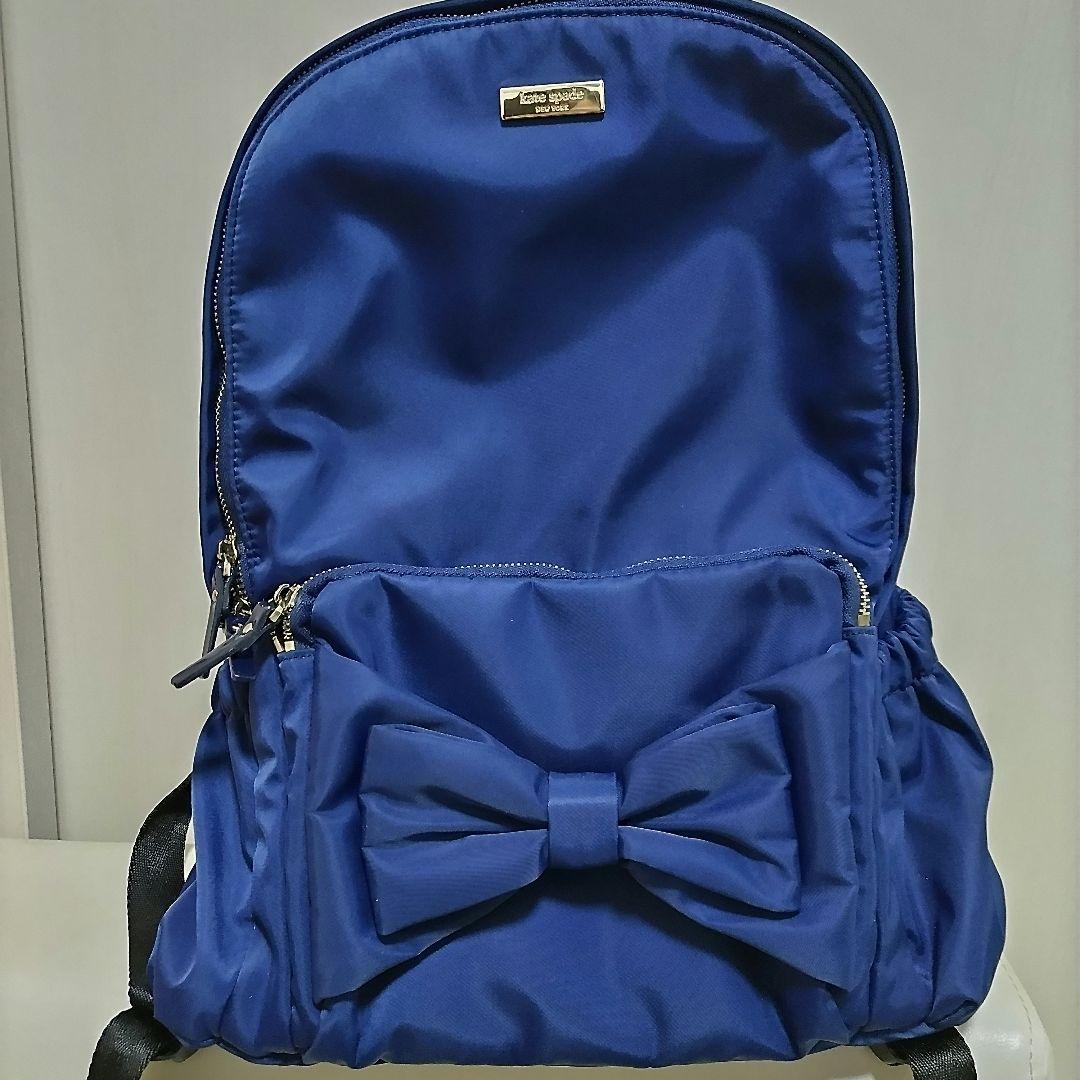 Kate Spadeガールネイビー リボン付きリュック