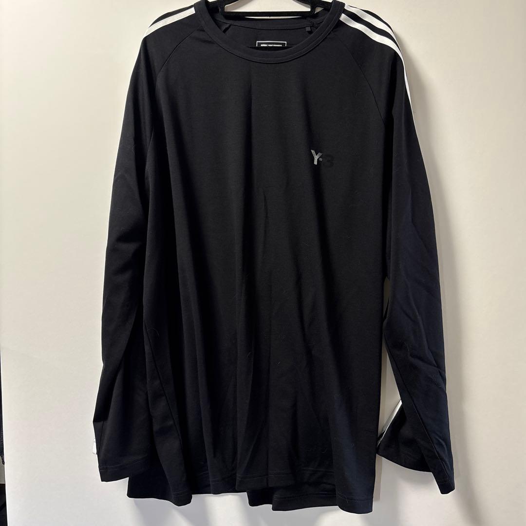 Y-3 ストライプス オーバーサイズ ロゴ ロンT