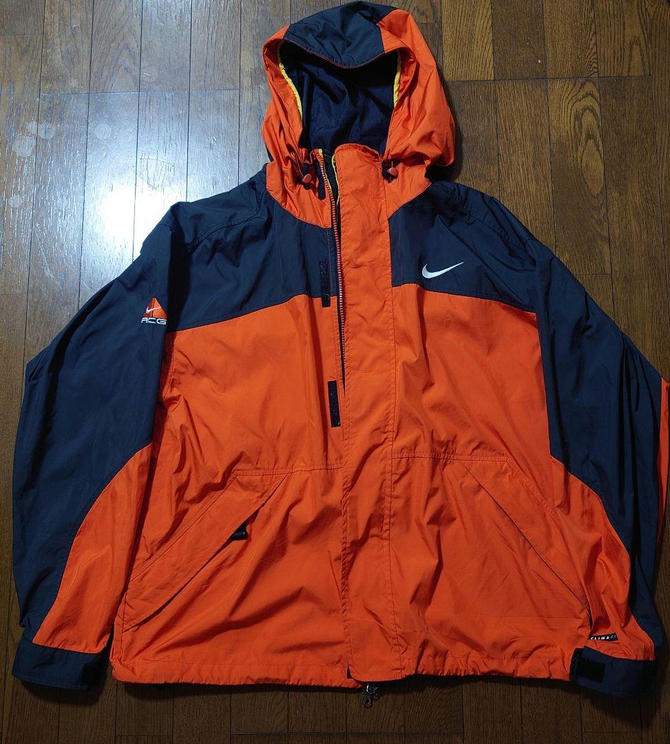 Nike ACG マウンテンパーカー XL オレンジ/ネイビー - メルカリ