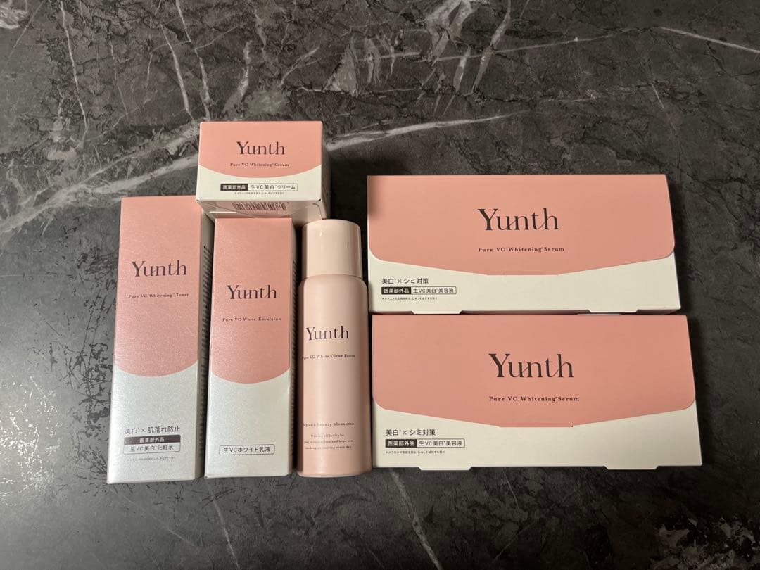 値下げ！新品Yunth 美容液、化粧水、乳液、クリーム、クリアフォーム6点セット