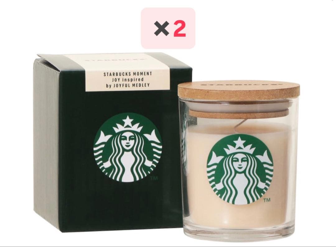 ジョイフルメドレー キャンドル　Starbucks スターバックス　2個セット