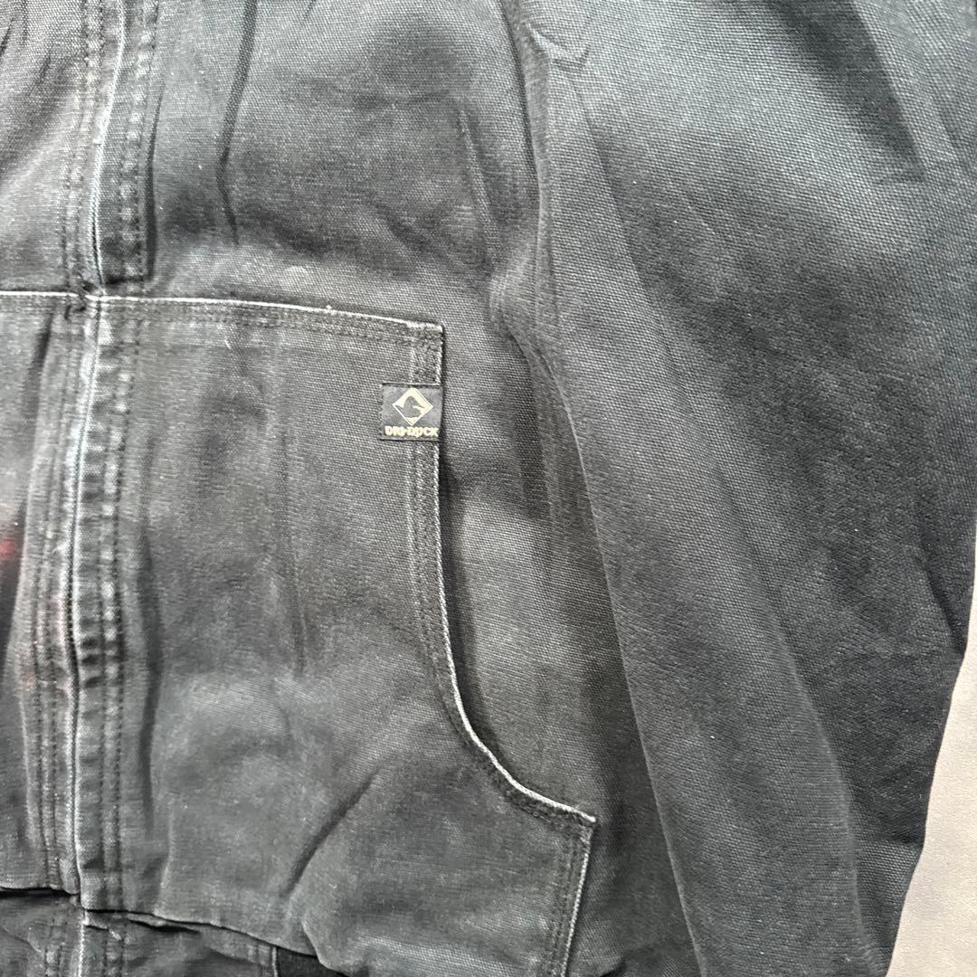 DRI-DUCK古着00sダック地アクティブジャケット黒フェード企業ロゴT29