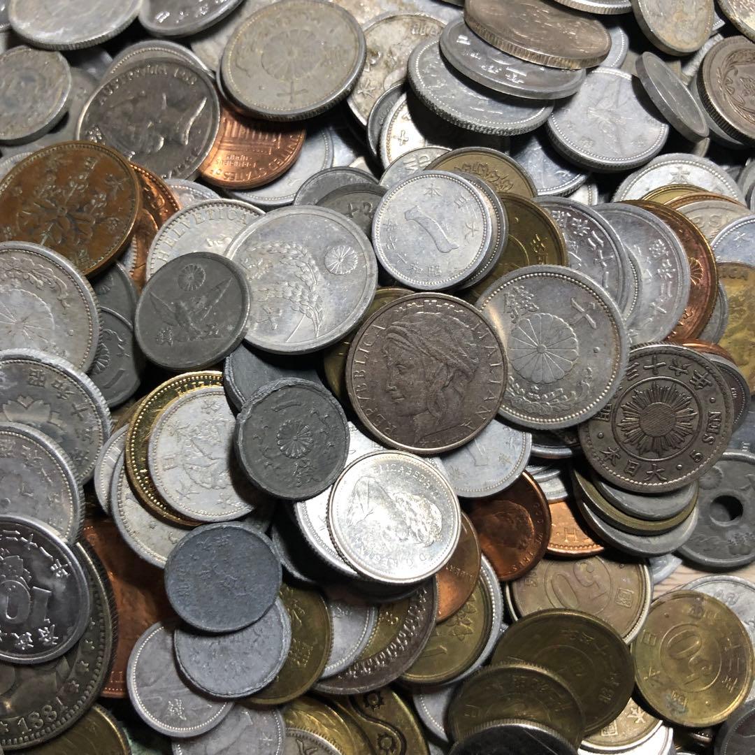 Z古銭まとめて 1.2KG 日本古銭 銅貨 大量 近代 硬貨 貨幣 雑銭中国