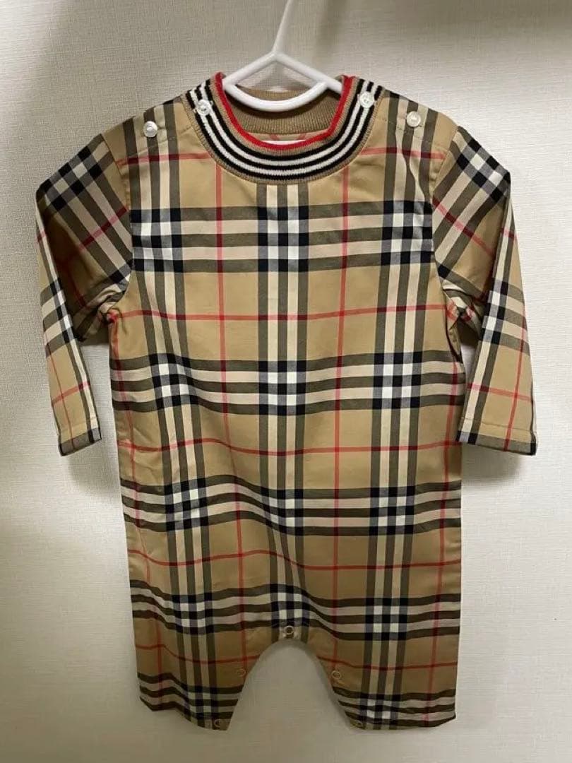 バーバリーチェック柄ロンパース 6M 68cm