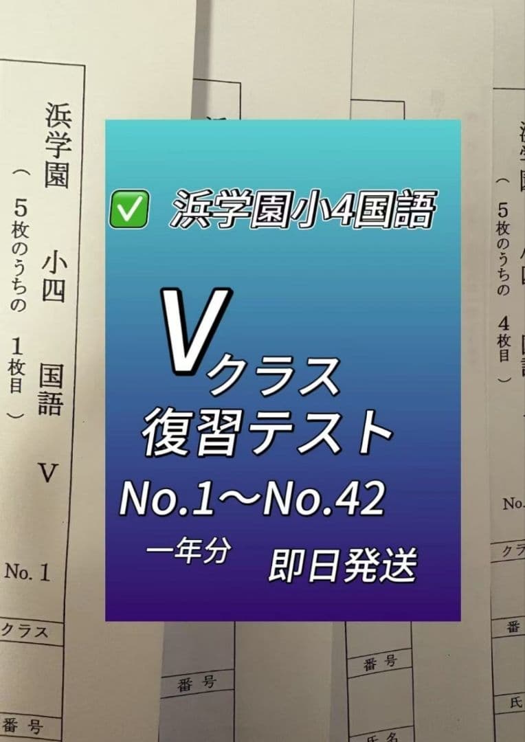 小4 Vクラス復習テスト国語算数理科社会