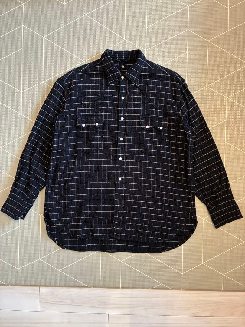 Kaptain Sunshine 肉厚ウエスタンネルシャツ 40