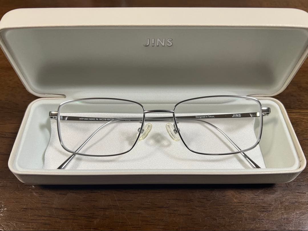 JINS メガネ　(度あり) シルバー