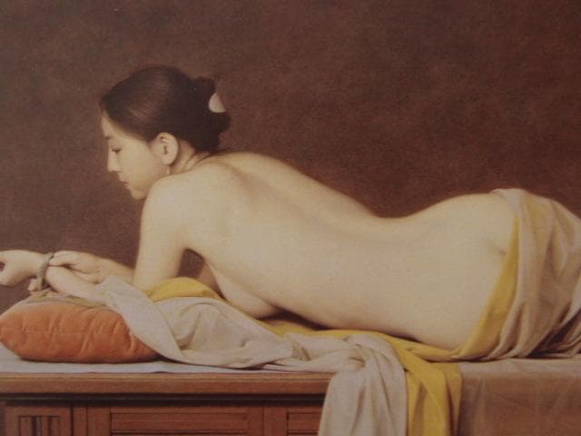 森本草介、【横になるポーズ】、希少な額装用画集より、新品額装付 森本草介、【19-春】、希少な額装用画集画、新品高級額 額装付、状態