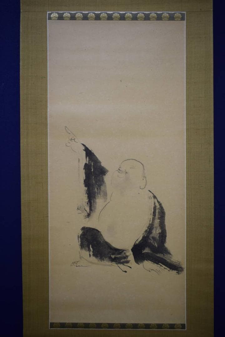 不詳/作者不明/布袋図/人物図/古画/布袋屋掛軸HJ-879