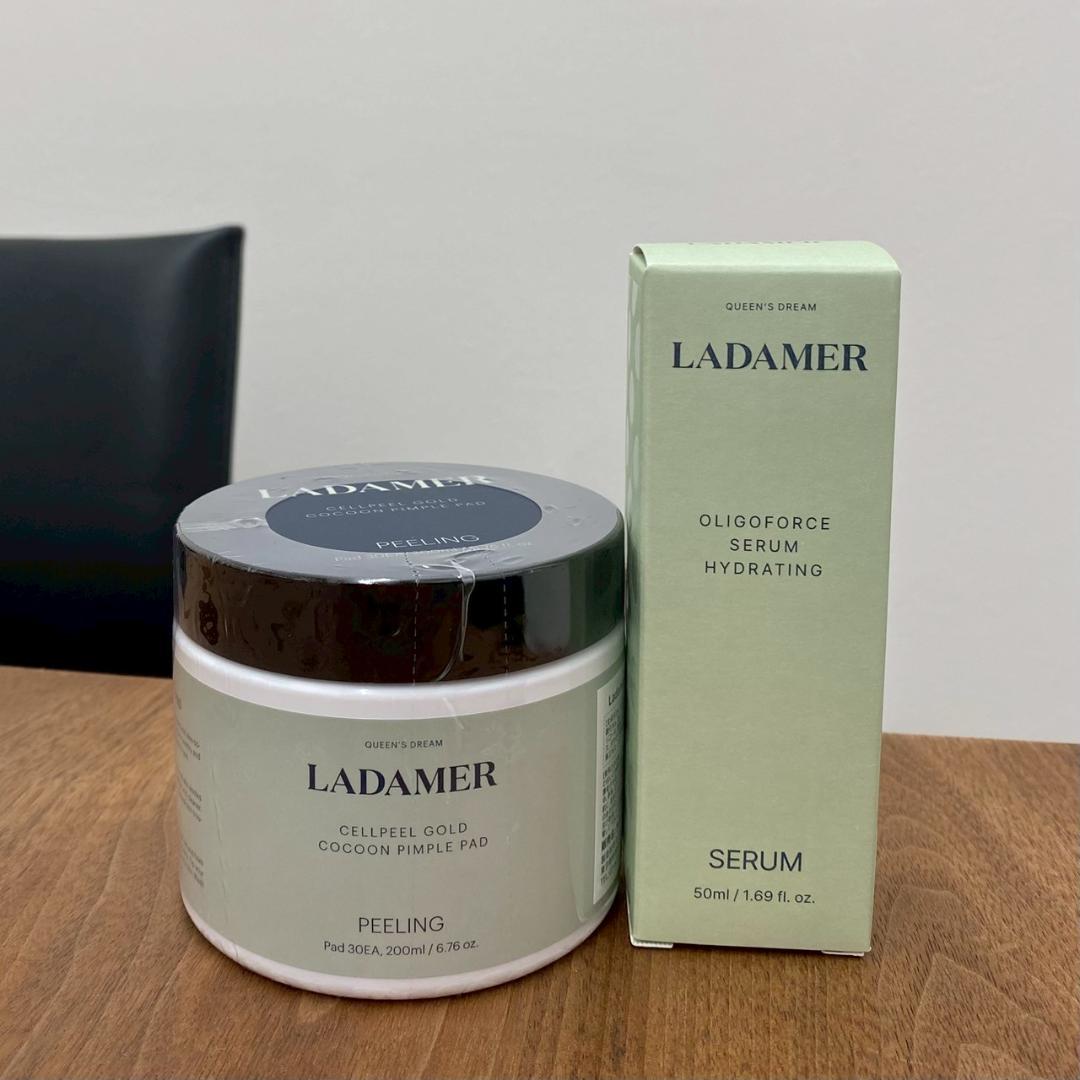 【新品未使用】ラダメール ピーリングパッド＋セラム 2点セット／角質ケア・保湿 LADAMER（ラダメール） ピーリングパッド 2個セット 角質ケア 韓国