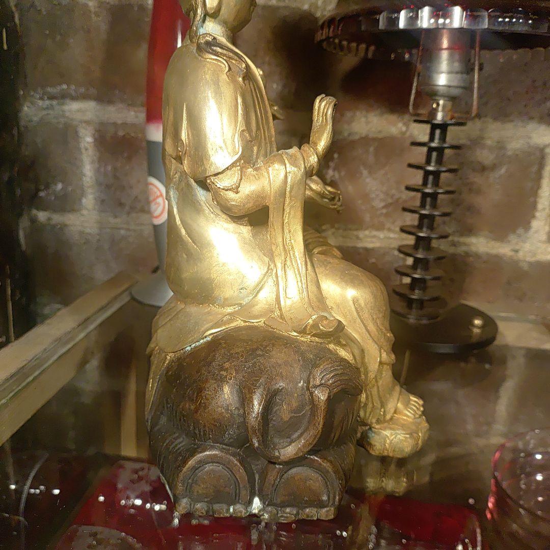 大明宣徳年製 普賢菩薩 アンティーク 仏像 美術品 3200g - メルカリ