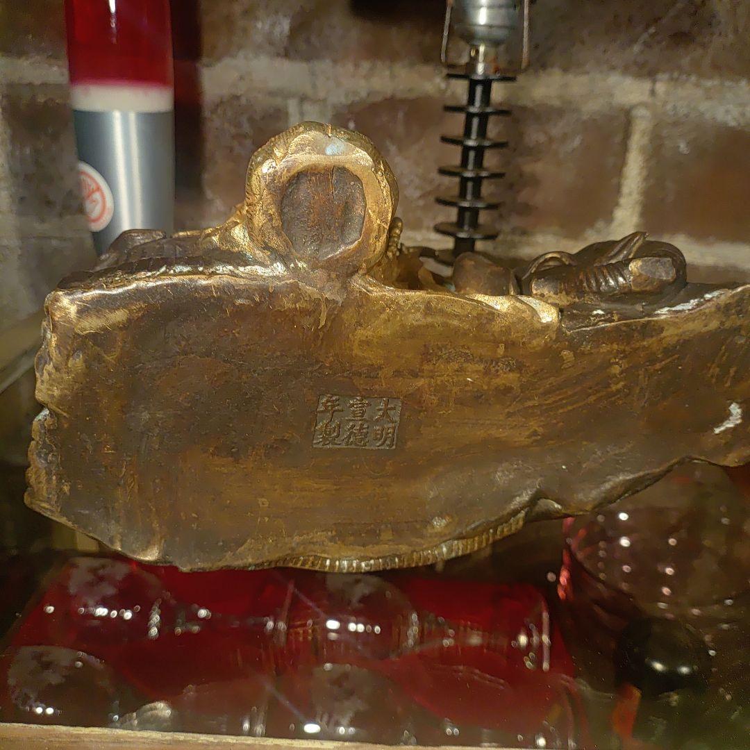 大明宣徳年製 普賢菩薩 アンティーク 仏像 美術品 3200g - メルカリ