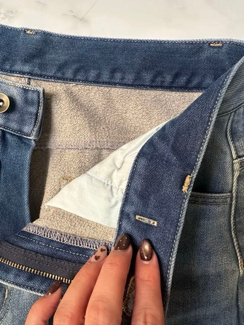 Anna Kerry 裏起毛モロッコデニムパンツ サイズ40アンナケリー - メルカリ