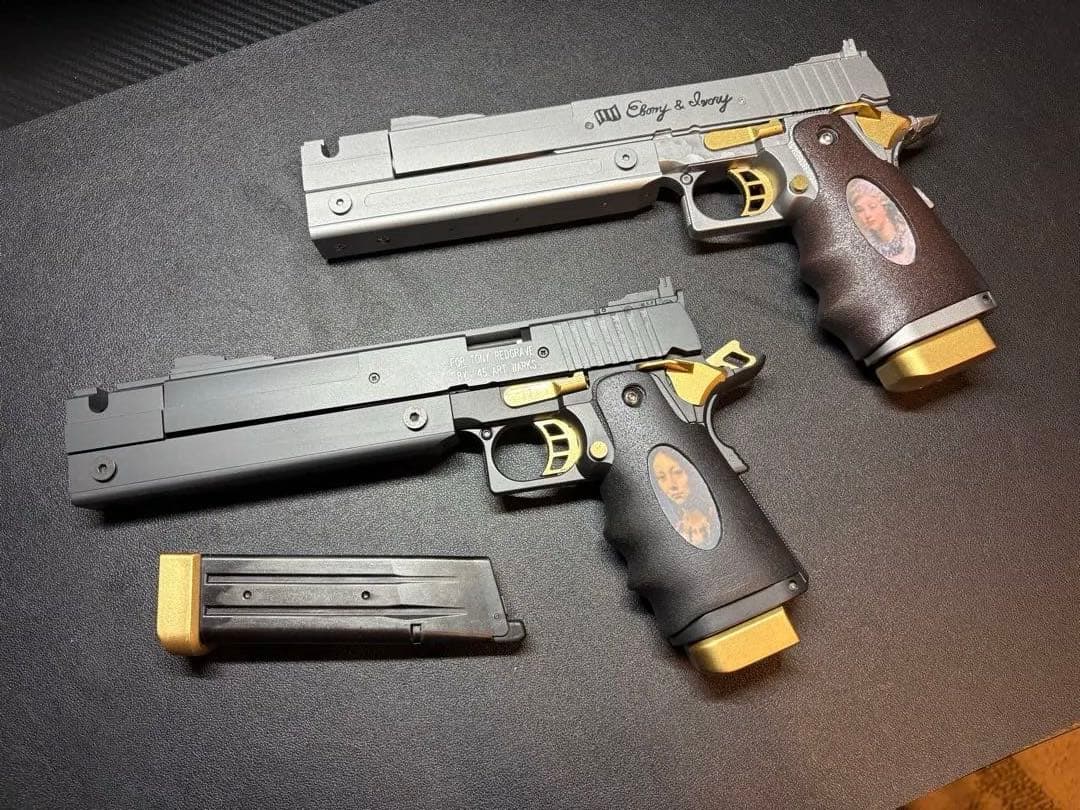 エボニー＆アイボリー風カスタムガン A.T.R.D エアソフト戦術研究所:エボニー＆アイボリー風 ハイキャパE