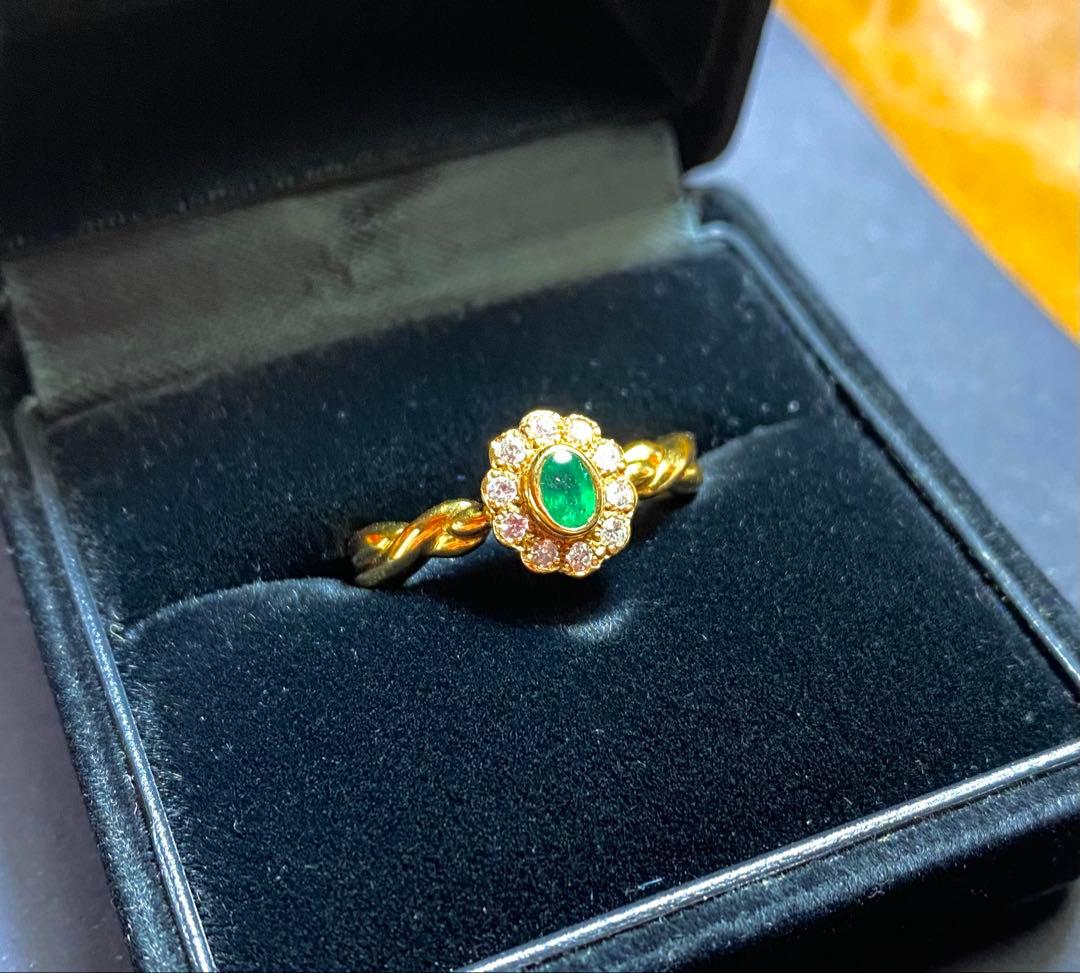 K18 ゴールド エメラルド ダイヤ　リング 楽天市場】【SS限定 10％OFF！】 エメラルド ダイヤモンド リング