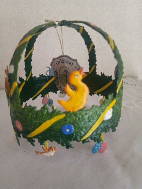 工場 ドイツ Wilhelm Schweizer 錫イースターのオーナメント 王冠型