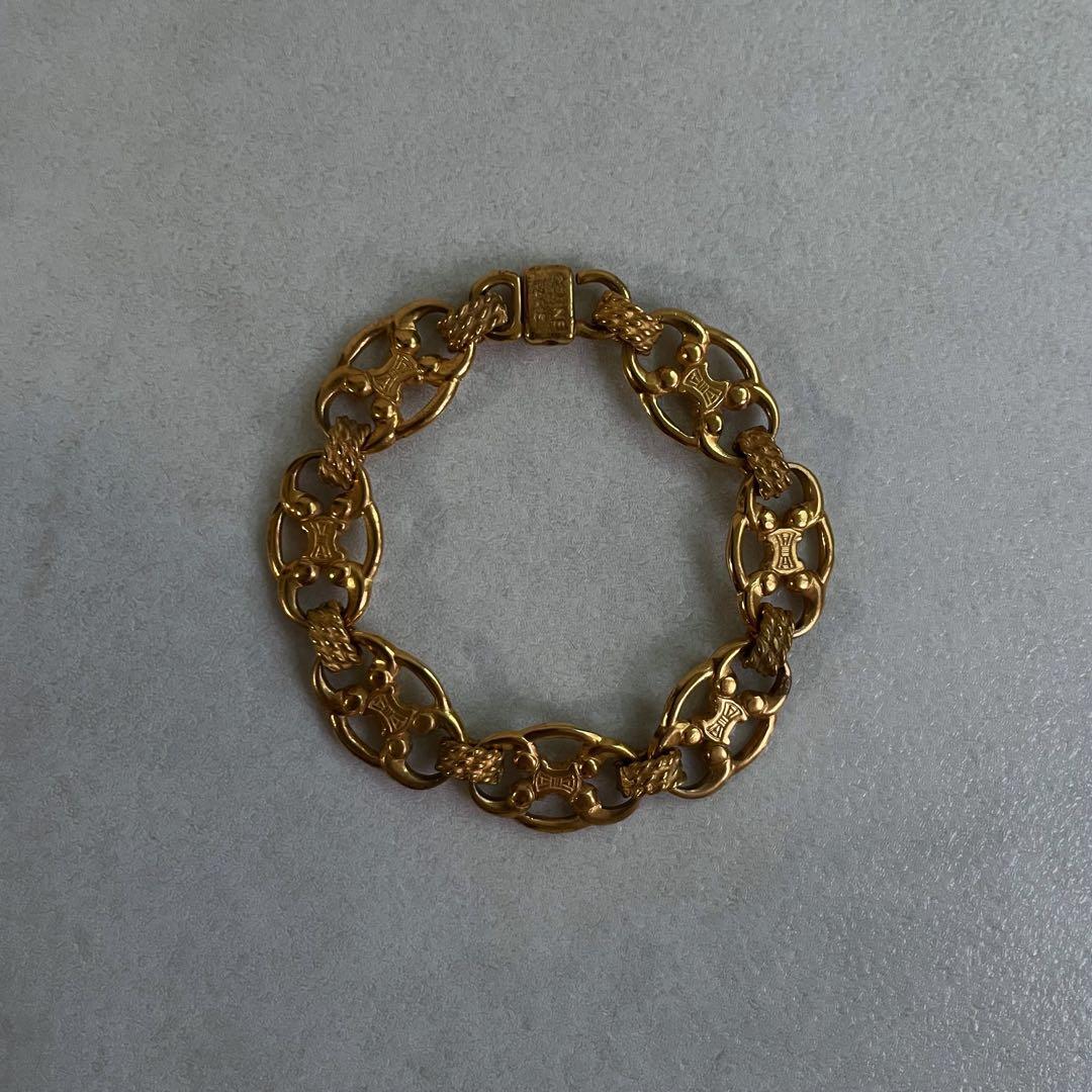 【CELINE】ビンテージ マカダム ゴールド ブレスレット セリーヌ ブレスレット トリオンフ マカダム ゴールド ヴィンテージ