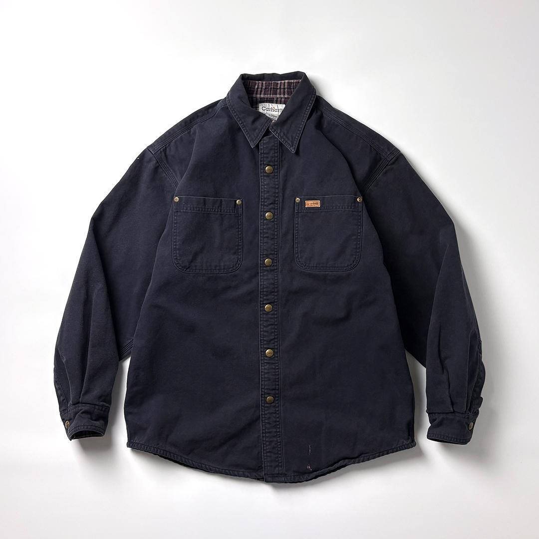 carhartt ダックシャツ ネルライナー M ダークネイビー ネルシャツ