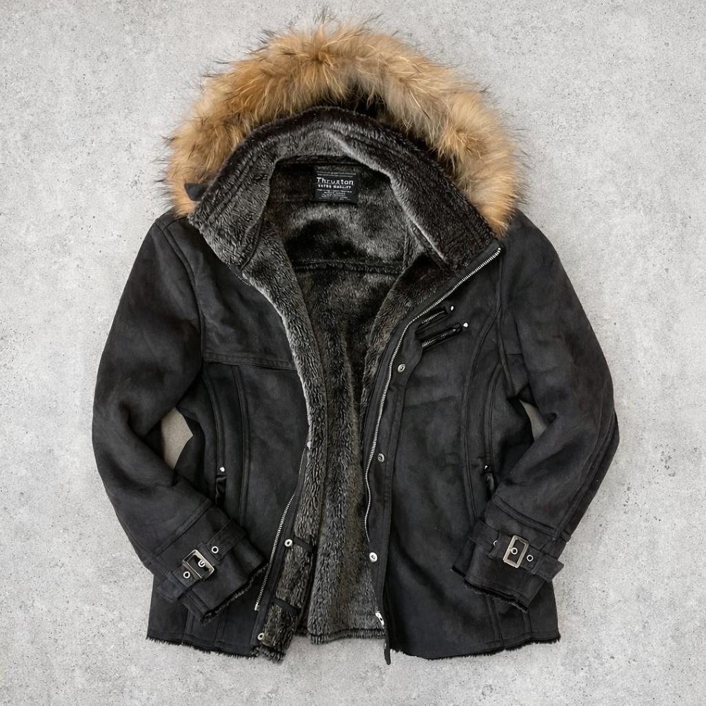 Y2K grunge 00s 平成 お兄系 ファー付きフェイクムートンジャケット