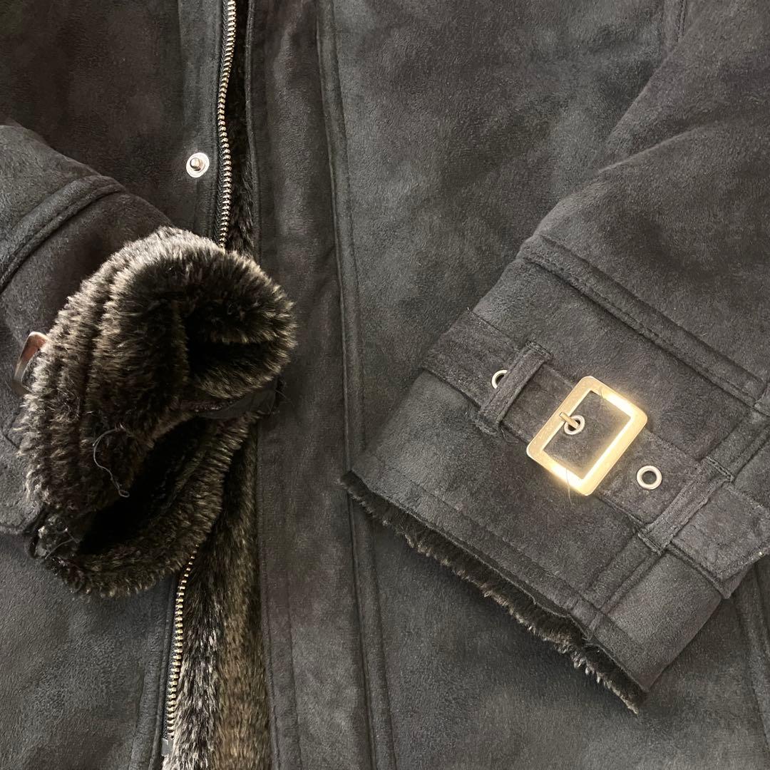 Y2K grunge 00s 平成 お兄系 ファー付きフェイクムートンジャケット