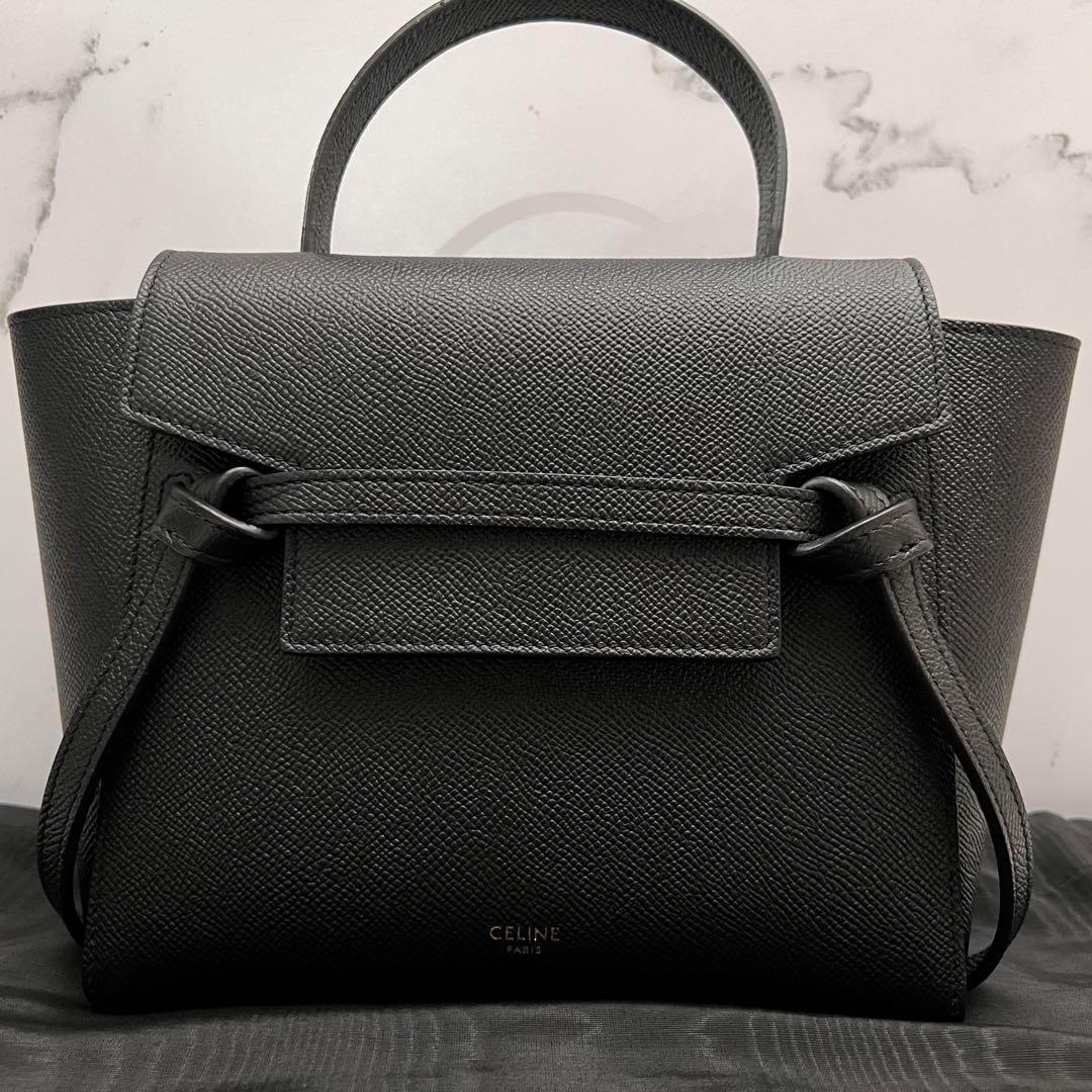 ✨廃盤・袋付き・未使用級極美品✨セリーヌ ベルトバッグナノ 新ロゴ