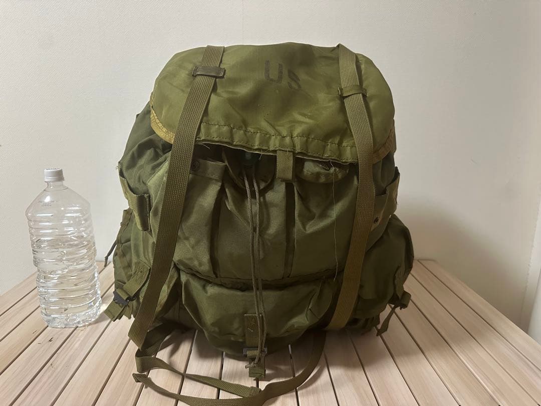 米軍実物　80年代　アリスパック　ラージサイズ　フレーム付　＋水筒　カバー付き