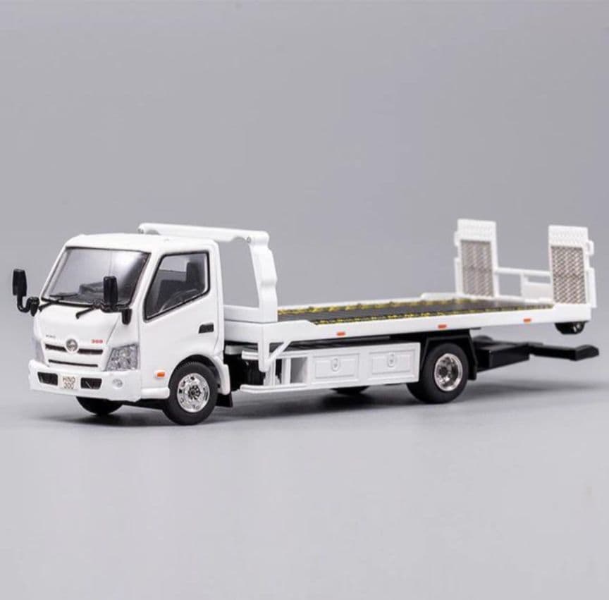 gcd 1/64 日野 フルフラット積載車 白 新品】ゲインコーププロダクツ GCD 1/64 Hino 300 Full floor Wrecker