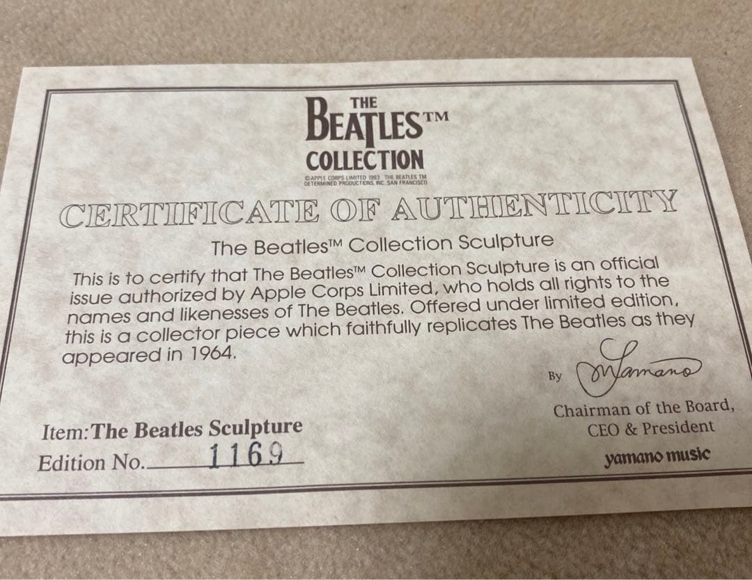 一月最終値下げ！ファンクラブ限定レア品ザビートルズ バスト像