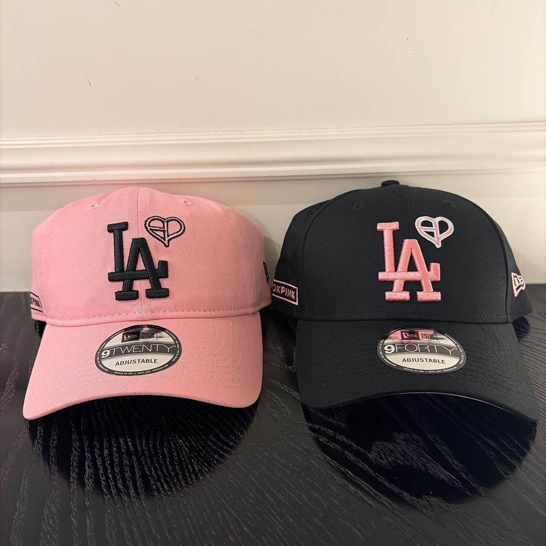 【新品】2個セット BLACKPINK MLB コラボ キャップ ピンク