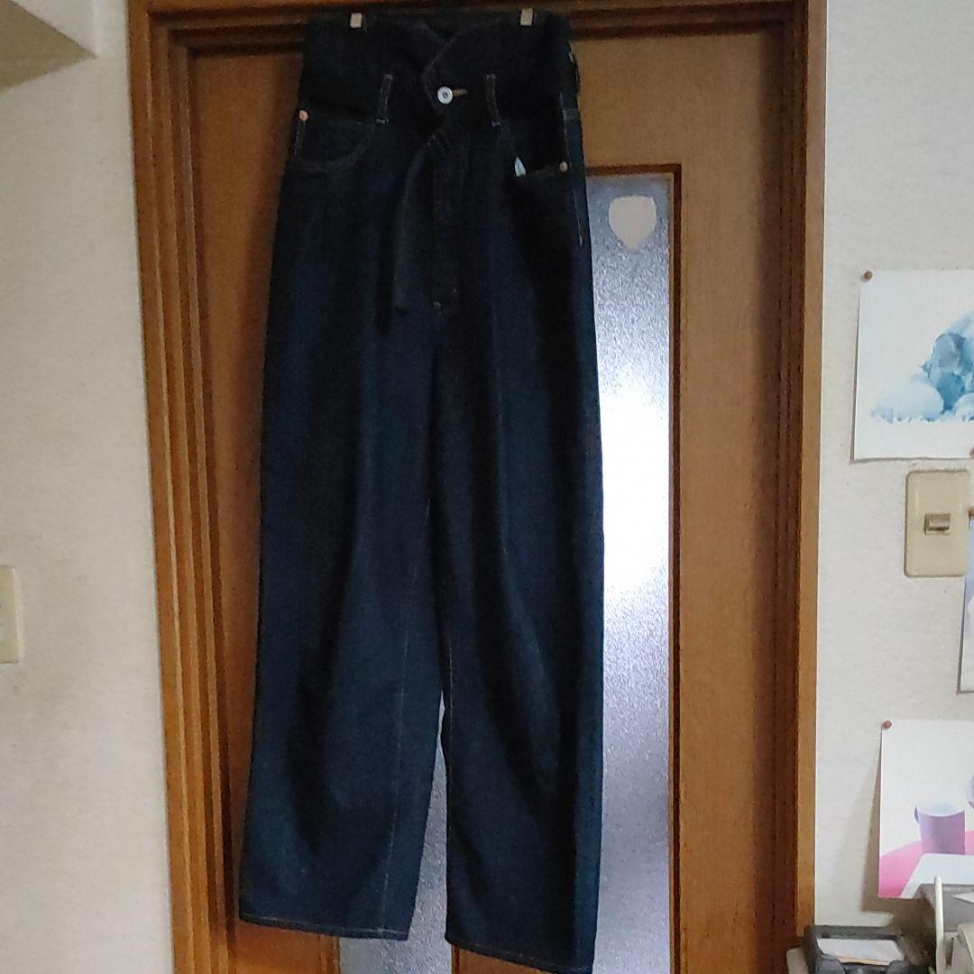 Nagonstansナゴンスタンス ベルト付きワイドデニム