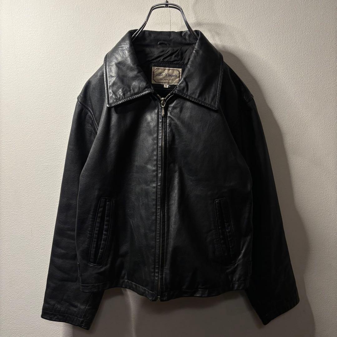 80's 90's vintage レザー オーバーサイズ ブルゾン ジャケット セール】オーバーサイズPUレザー A-2型中綿フライトブルゾン