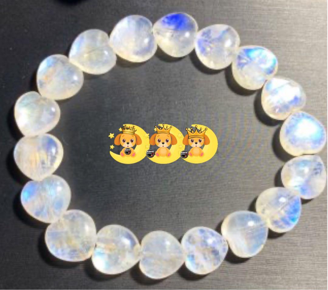 新品！極上ムーンストーン ハート型ブレスレット